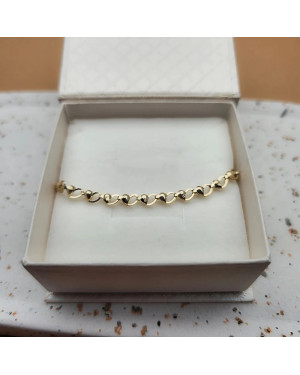 Gold bracelet adorned with hearts