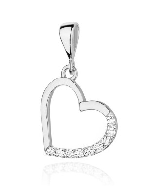 Złota Zawieszka Serce 14k z Diamentami 0,13ct