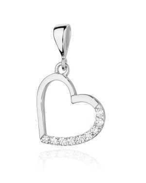 Złota Zawieszka Serce 14k z Diamentami 0,13ct