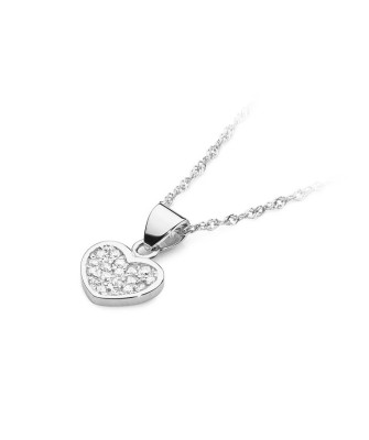 Złota Zawieszka Serce 14k wypełnione Diamentami 0,15ct