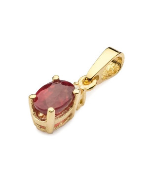 Złota Zawieszka 14k z Rubinem i Diamentem 0,60ct