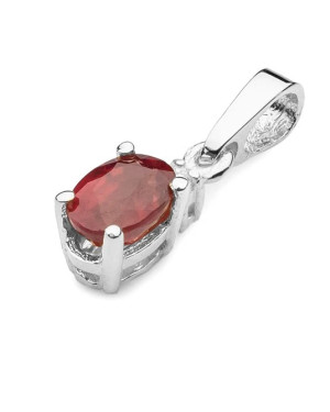 14k Gold Pendant with Ruby and Diamond 0.60ct