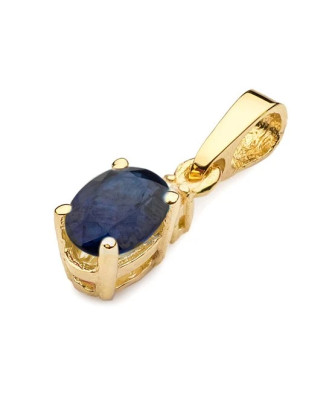 Złota Zawieszka 14k z Szafirem i Diamentem 0,70ct