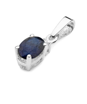 Złota Zawieszka 14k z Szafirem i Diamentem 0,70ct