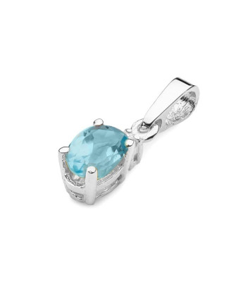 Gold Pendant 14k with Topaz and Diamond 0.50ct