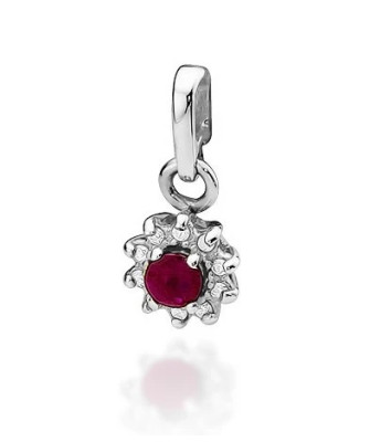 Złota Zawieszka 14k z Diamentami i Rubinem 0,15ct