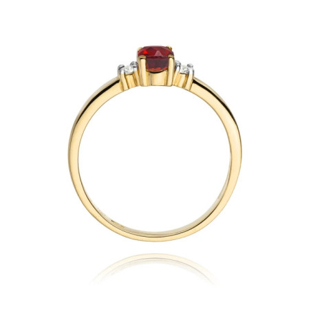 Gold ring with diamond EY-264 ruby ​​| GoldJewellery