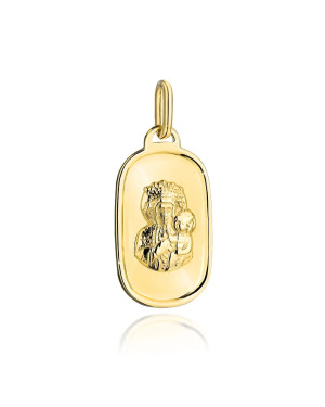 Gold medal Mother of God of Częstochowa in a smooth oval
