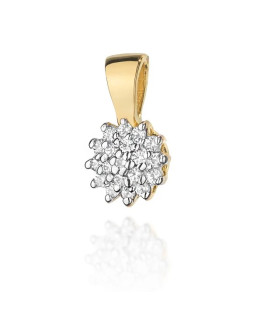 Złota Zawieszka 14k z Diamentami 0,10ct