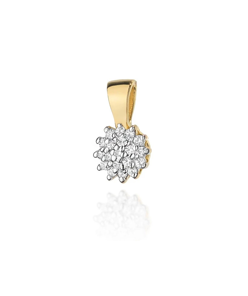 Złota Zawieszka 14k z Diamentami 0,10ct