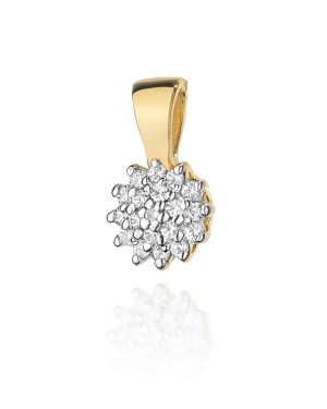 Złota Zawieszka 14k z Diamentami 0,10ct