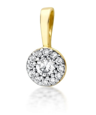 Złota Zawieszka 14k z Diamentami 0,22ct