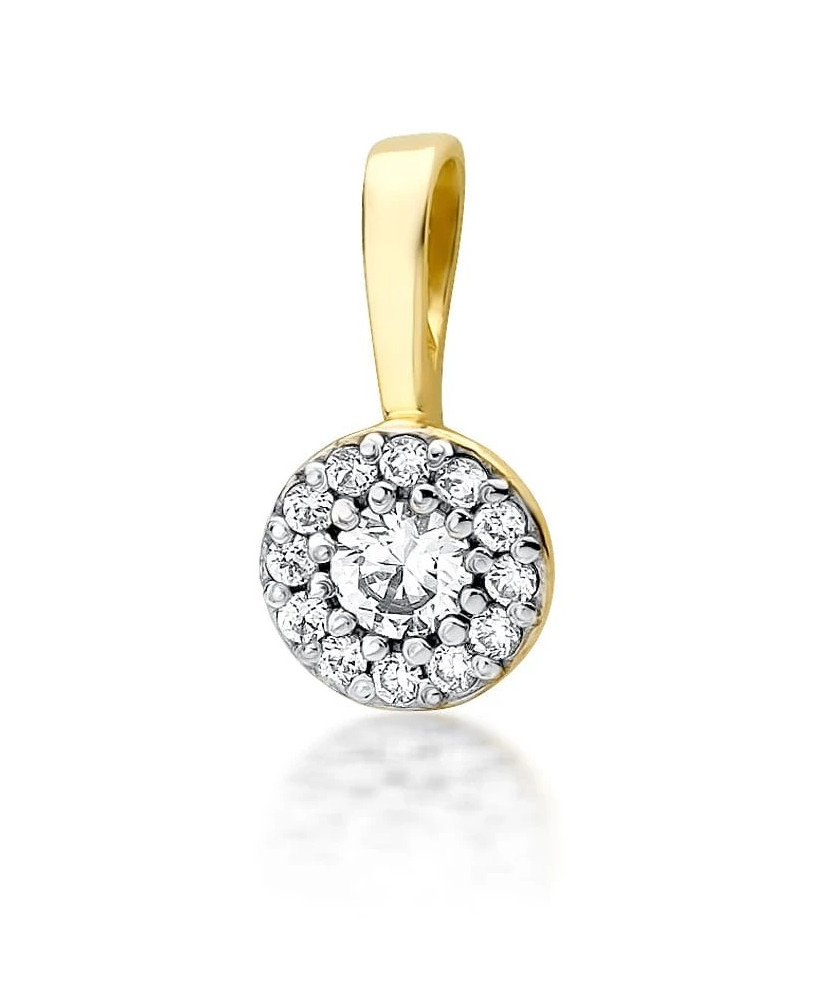 Złota Zawieszka 14k z Diamentami 0,22ct