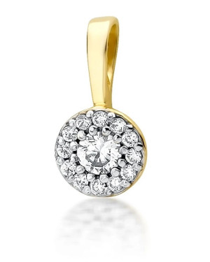 Złota Zawieszka 14k z Diamentami 0,22ct