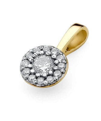 Gold Pendant 14k with Diamonds 0.22ct