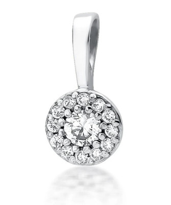 Gold Pendant 14k with Diamonds 0.22ct