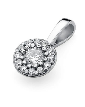 Gold Pendant 14k with Diamonds 0.22ct