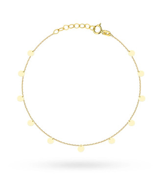 Gold bracelet with delicate full circles