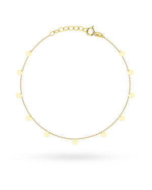 Gold bracelet with delicate full circles