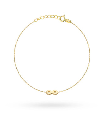 Gold bracelet with 3D infinity symbol