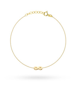 Gold bracelet with 3D infinity symbol