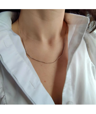 Silver chain Linka weave 45cm