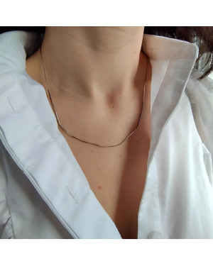 Silver chain Link weave 55cm