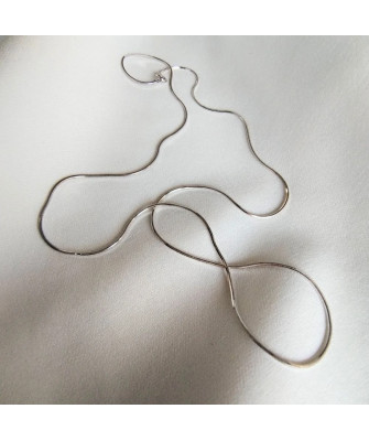 Silver chain Link weave 55cm