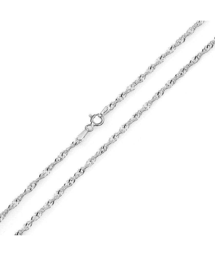 Silver chain Singapore weave 55cm