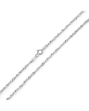 Silver chain Singapore weave 55cm