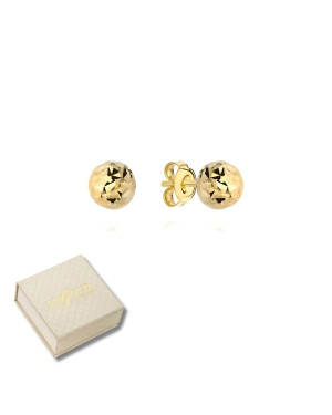 Kolczyki kulki super lekkie diamentowane 4 mm pr. 8k