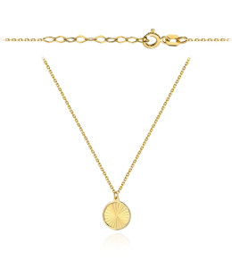 Gold necklace with diamond circle