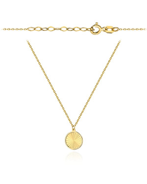 Gold necklace with diamond circle