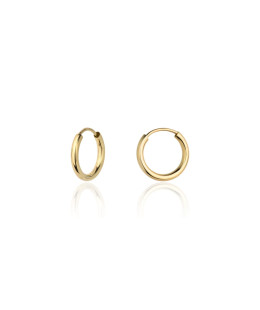 Gold hoop earrings super light 8k - 1.2cm