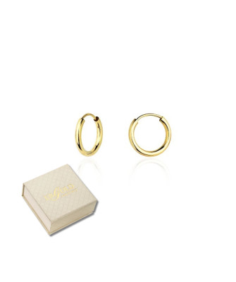 Gold hoop earrings super light 8k - 1.5cm
