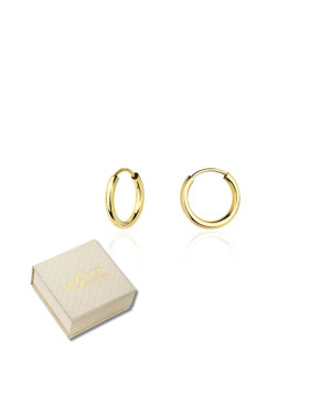 Gold hoop earrings super light 8k - 1.5cm