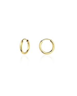 Gold hoop earrings super light 8k - 1.5cm