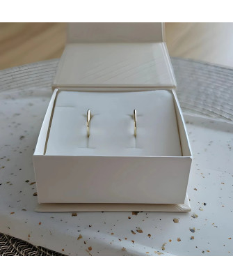 Gold hoop earrings super light 8k - 1.5cm
