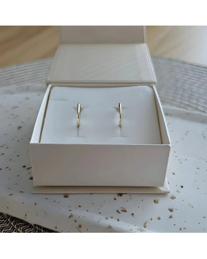 Gold hoop earrings super light 8k - 1.5cm