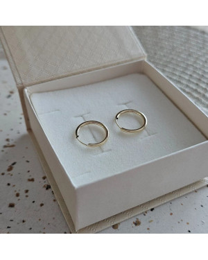 Gold hoop earrings super light 8k - 1.5cm