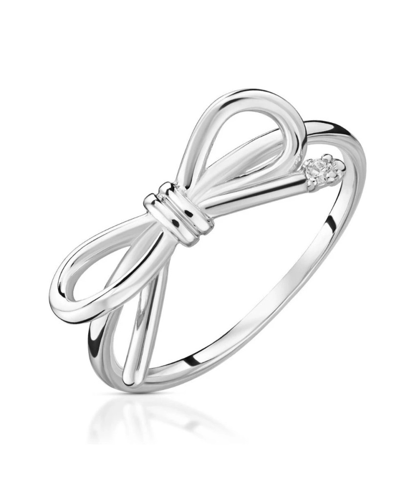 Silver Ring Coquette with a Bow