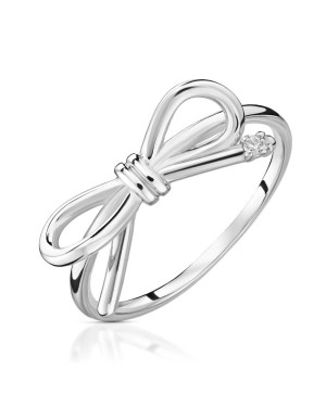 Silver Ring Coquette with a Bow