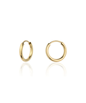 Gold hoop earrings super light 8k - 2.2cm