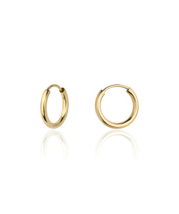 Gold hoop earrings super light 8k - 2.2cm