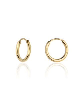 Gold hoop earrings super light 8k - 3cm