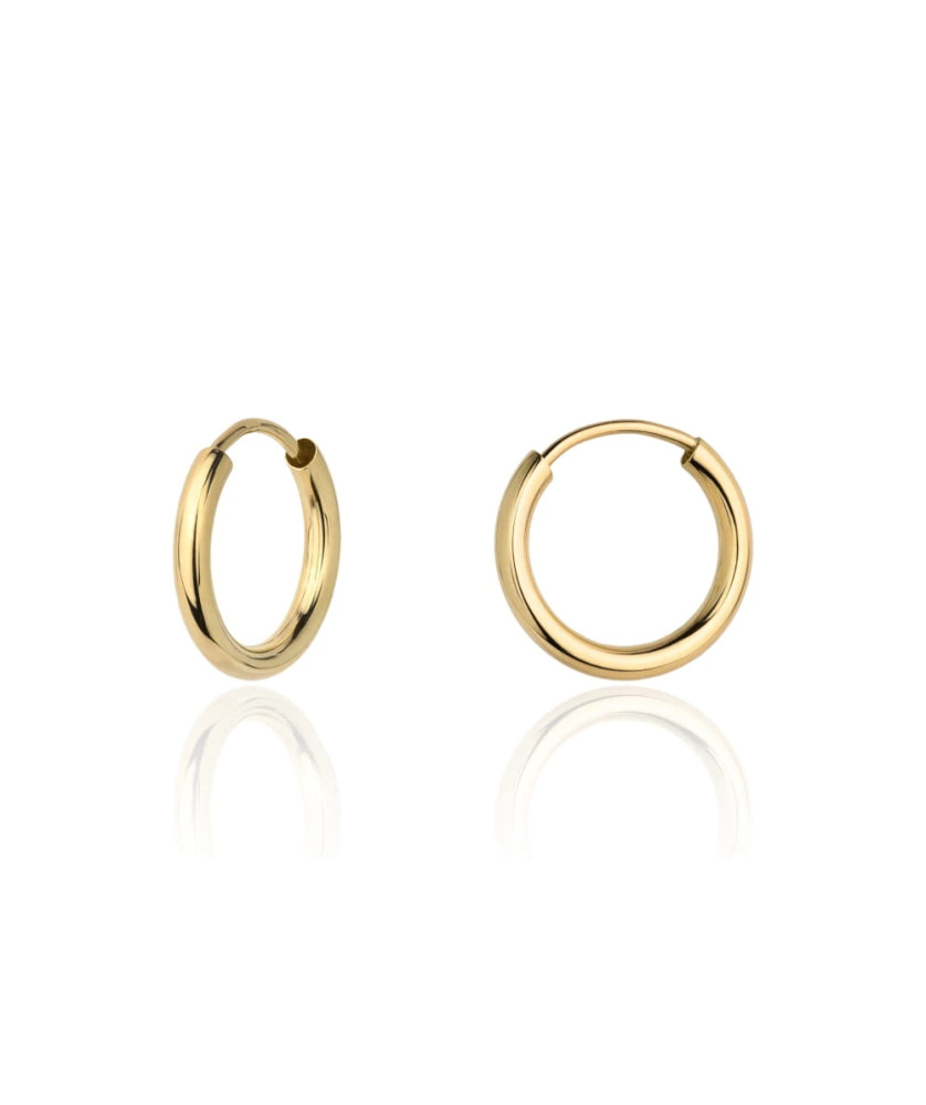 Gold hoop earrings super light 8k - 3cm