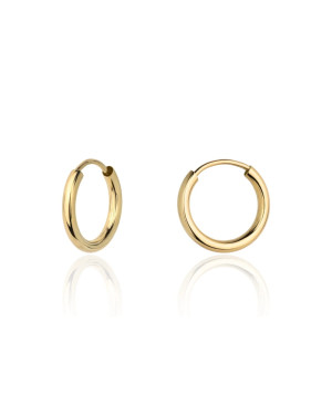 Gold hoop earrings super light 8k - 3cm