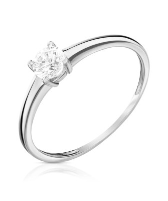 Silver engagement ring
