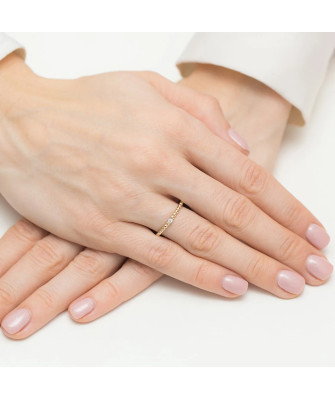 14k Gold Ring with 0.02ct Brilliant Diamond