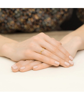 14k Gold Ring with Diamonds 0.04ct